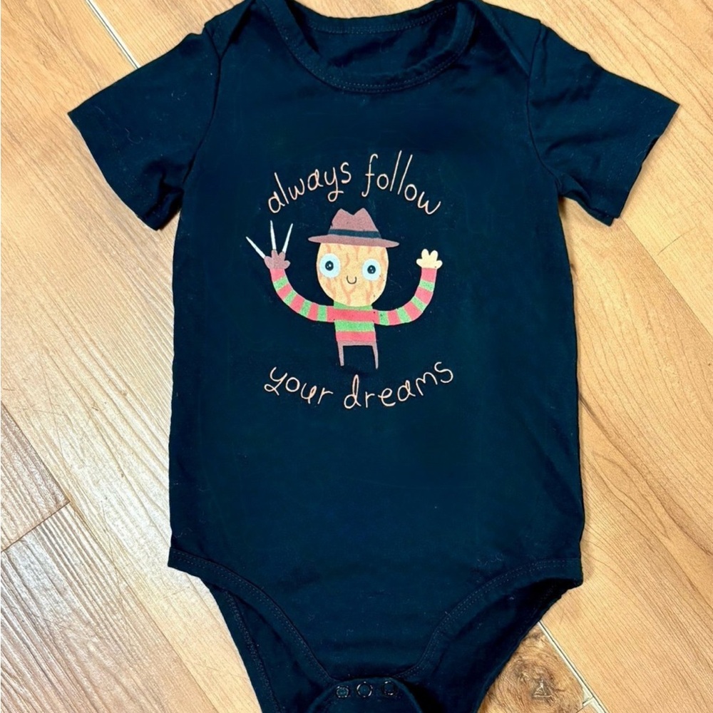 RARE Freddy Krueger Onesie | Follow Your Dreams Bodysuit NEW!
